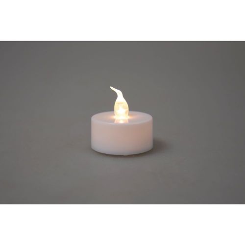 Bougies Ch - Plat Led Y Comp. Pile, 3,8cmø, Blanc, 3,8cm, 4 Pces
