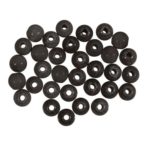 Boules Bois Percées Fsc 100%, Mat, Ø 8mm, Noir, 65 Pces