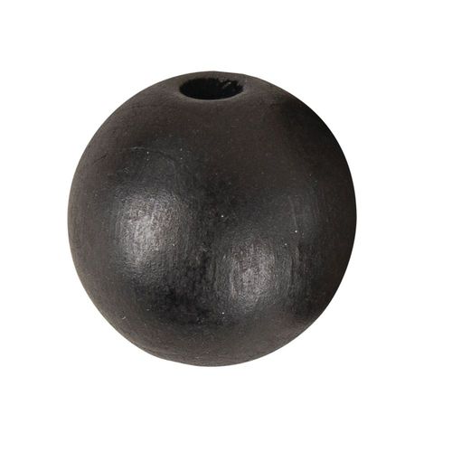 Boules Bois Percées Fsc 100%,Mat, Ø 30mm, Noir, 4 Pces