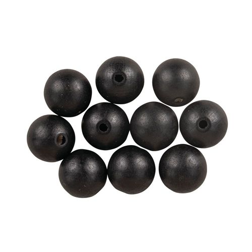 Boules Bois Percées Fsc 100%,Mat, Ø20mm, Noir, 8 Pces