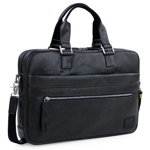 Porte Documents Pour Portable De 15,6. Homme. Bandoulière Et Double Poignée Avec Fermeture Éclair. Cuir Véritable. Léger, Résistant Et Confortable. 305940