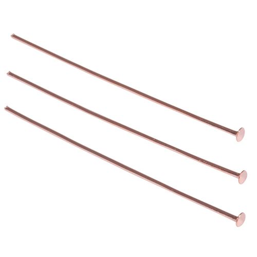 Clou / Tige À Oeillet Or Rose Ø 0,6 Mm X 35mm 15 Pièces