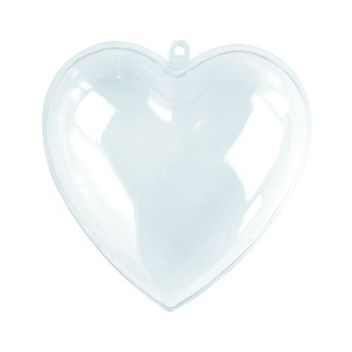 Coeur En Plastique, En 2 Pces, Cristal, 8cm