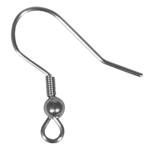 Crochets D'oreille En Acier Inox., Platine, 20mm, 4 Pces