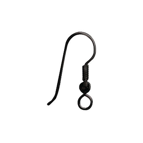 Crochets D'oreille En Laiton, Noir, 20mm, 4 Pces