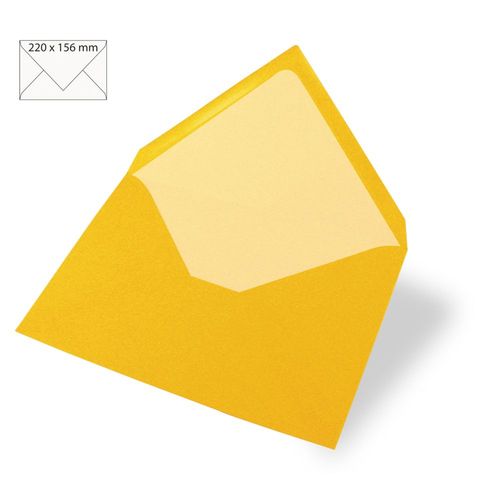 Enveloppe C6, Uni, Fsc Mix Credit, Jaune Soleil, 156x110mm, 90g / M², 5 Pces