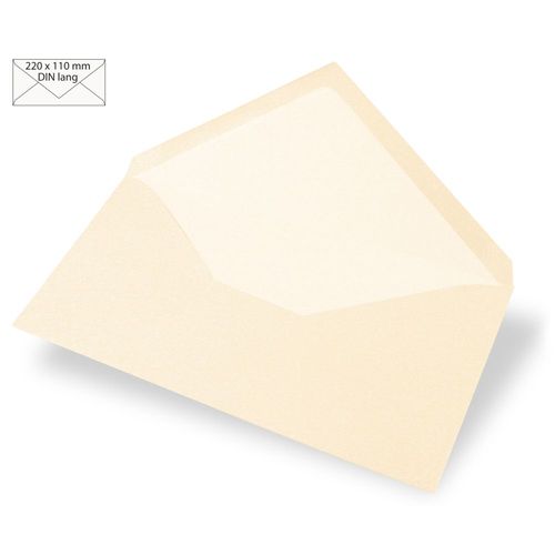 Enveloppe Din Longue, Uni,Fsc Mix Credit, Ivoire, 220x110mm, 90g / M², 5 Pces