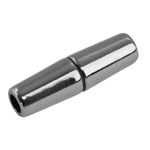 Fermoir Magnétique Olive, Argent, 28x8mm, Pour Ruban 4mm, 1 Pce