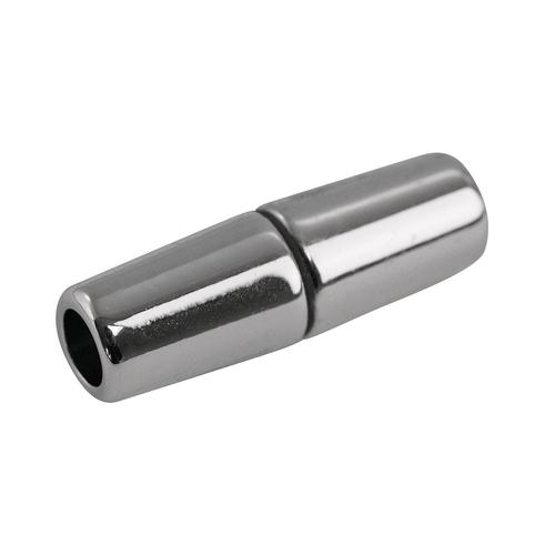 Fermoir Magnétique Olive, Argent, 28x9mm, Pour Ruban 5mm, 1 Pce