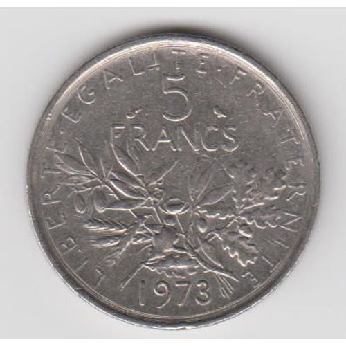 France, 5 Francs Type Semeuse, 1973.