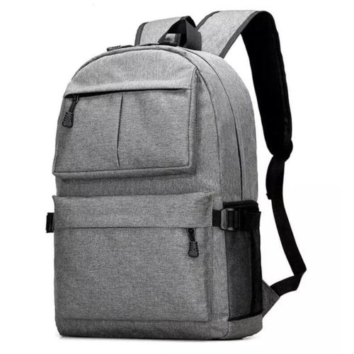Grand sac à dos durable avec port USB - gris