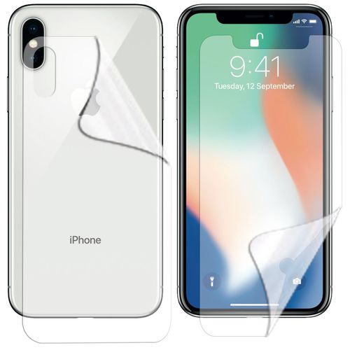 Film Ecran Avant Et Arriere De Protection En Hydrogel Souple Pour Iphone X / Iphone Xs - Visiodirect -