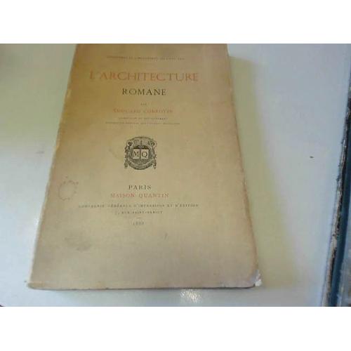 L Architecture Romane - Bibliotheque De L Enseignement Des Beaux-Arts