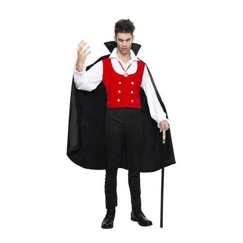 Déguisement De Vampire Ou Comte Dracula Avec Cape Pour Homme.