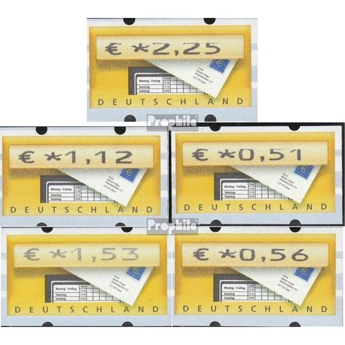 Rfa (Fr.Allemagne) Atm5, Taux De 2 (0,51,0,56, 1,12,1,53,2,25) Neuf Avec Gomme Originale 2002 Timbre De Distributeur