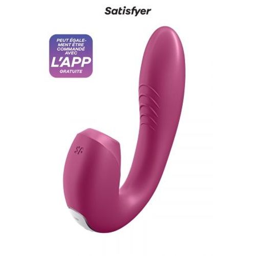 Double Stimulateur Connecté Sunray Bordeaux - Satisfyer