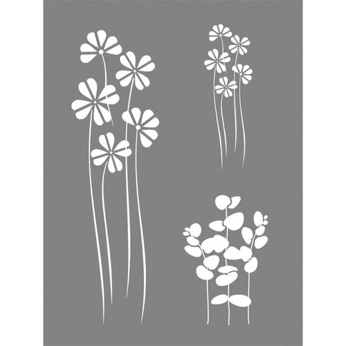 Pochoir Flower Mix, 15,25x20,32cm, 1 Pce.