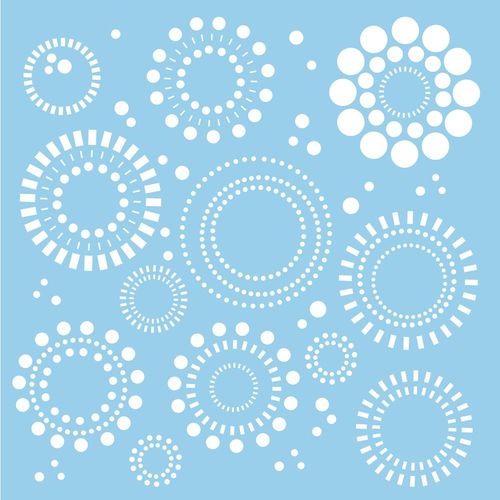 Pochoir, Cercles, 30x30 Cm, 1 Pce