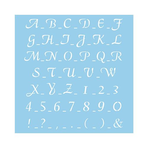 Pochoir, Écriture Classique 2, 30x30 Cm, 1 Pce