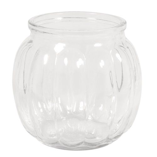 Vase En Verre Bombé Type Citrouille 12 Cm