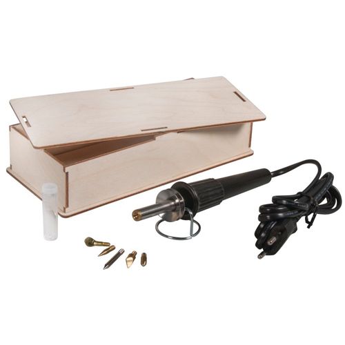 Outil Pour Pyrograver Dans Boîte En Bois, Y Compr. Accessoires, Boîte 1kit
