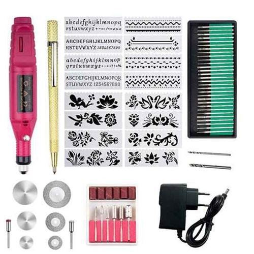 Kit d'outils de gravure, stylo graveur électrique multifonction