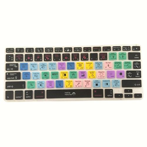 Housse De Protection En Silicone Pour Clavier, Compatible Avec Les Modèles Pro Air 13/15/17, Adobe Et Illustrateur, Compatible Avec Les Touches De Raccourci