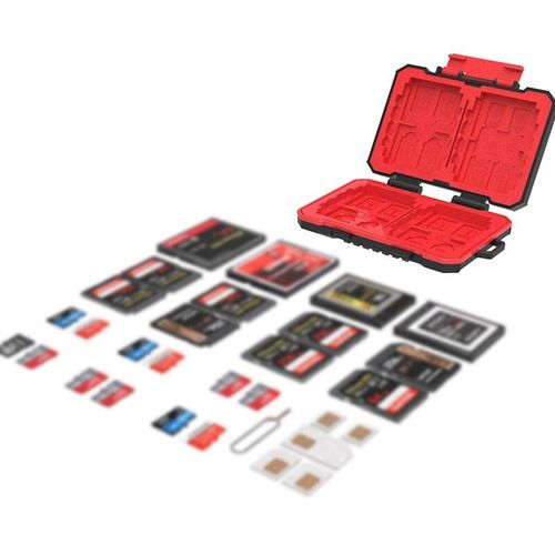 Porte-Cartes Sd Étanche De Grande Capacité, Étui Pour Cartes Sim/Sd/Msd/Cf Pour Appareil Photo Canon/Nikon/Sony/Fujifilm/Olympus/Leica