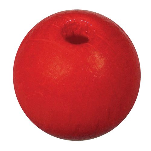 Perles En Bois Fsc 100%, Polies, 10mm Ø, Rouge, 52 Pièces
