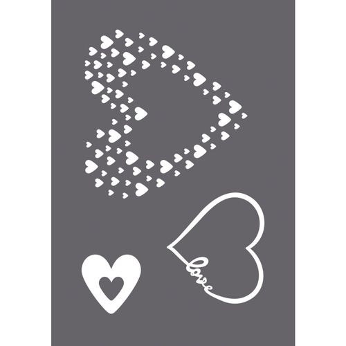 Pochoir De Sérigraphie "Love" A5, 1 Pochoir+1 Spatule,