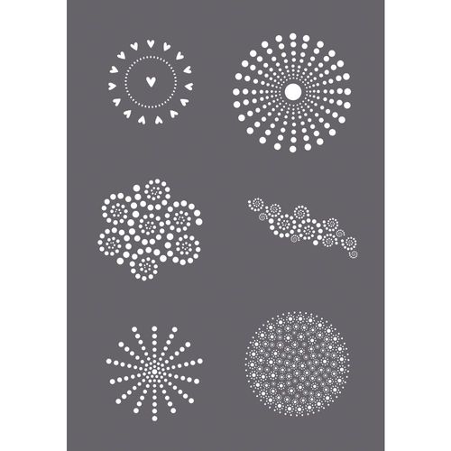 Pochoir De Sérigraphie Dots A5, 1 Pochoir+1 Spatule,