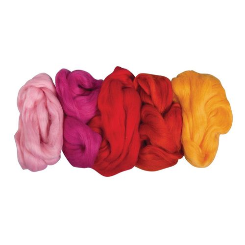 Laine Vierge Laine Cardée , Mélange D'été, 5 Couleurs À 25g, Sachet 125g