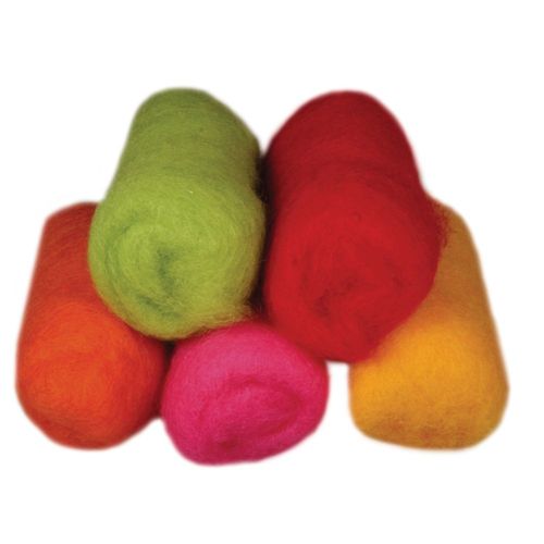 Laine Vierge, Mix D'?T? Tons Vifs, Toison, 5 Couleurs ? 20g