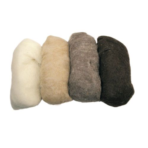Laine Vierge, Mouchetée, Teintes Brunes, Toison, 4couleurs À 25g