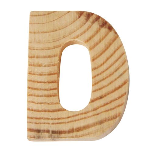 Lettres En Bois, 5x1cm, "D"