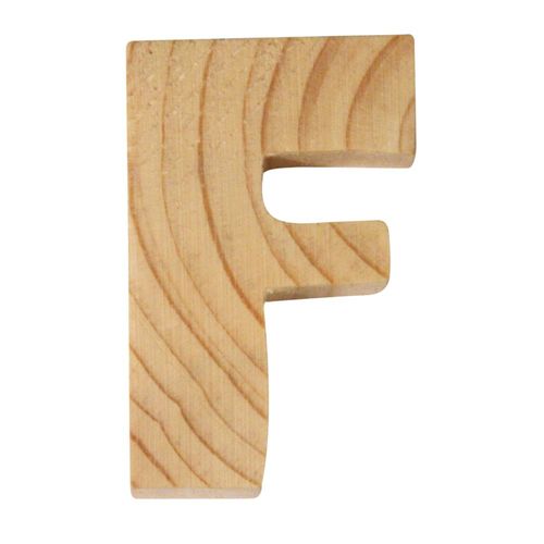 Lettres En Bois, 5x1cm, "F"