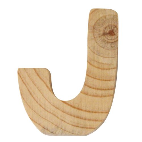 Lettres En Bois, 5x1cm, "J"