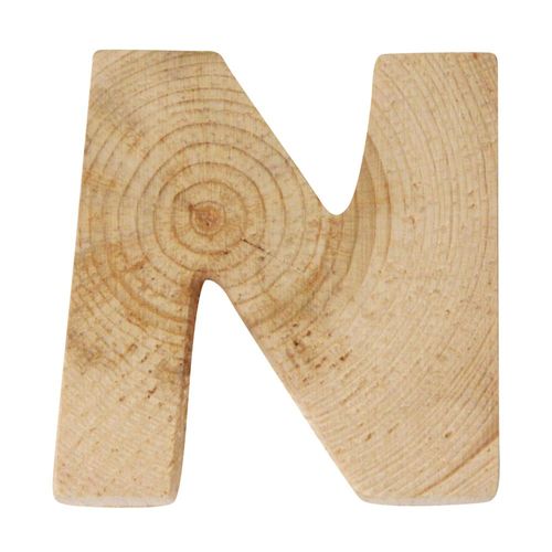 Lettres En Bois, 5x1cm, "N"