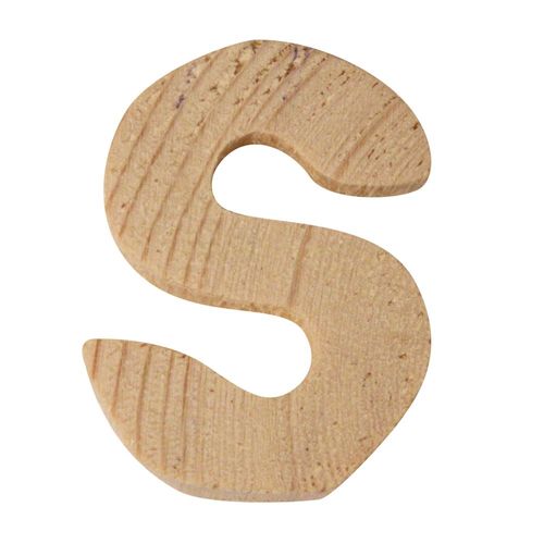 Lettres En Bois, 5x1cm, "S"