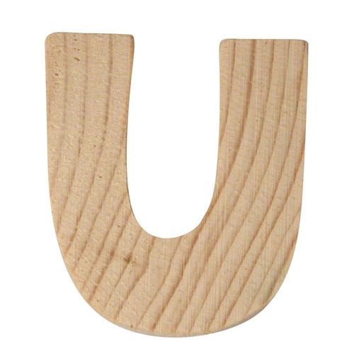 Lettres En Bois, 5x1cm, "U"