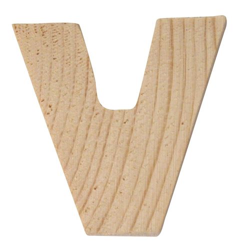 Lettres En Bois, 5x1cm, "V"