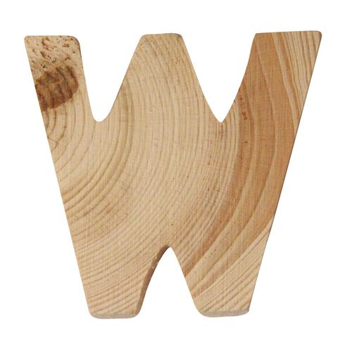 Lettres En Bois, 5x1cm, "W"