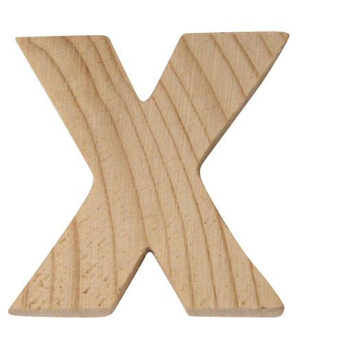 Lettres En Bois, 5x1cm, "X"