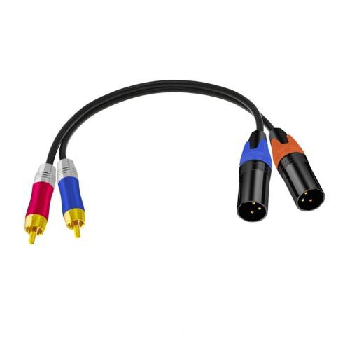 Câble Audio stéréo XLR à 2 femelle RCA, connecteur de Contact Stable, HiFi, fil pour amplificateur
