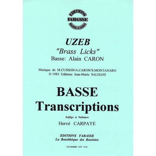 Uzeb, Brass Licks- Pour Guitare Basse 