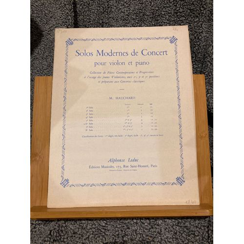 M. Hauchard 6e Solo Pour Violon Et Piano Partition Éditions Leduc
