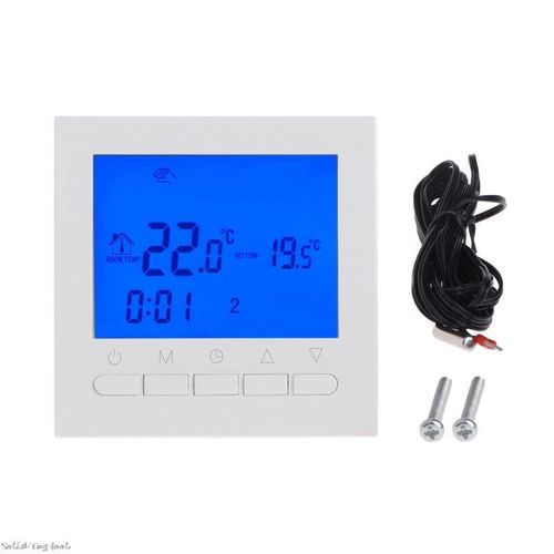 Thermostat de chauffage au sol pour chaudière à gaz, écran LCD 3A, régulateur de température mural pour eau et électricité