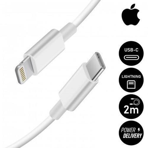 Chargeur Apple USB-C 20W + Câble USB-C 2m - Pack Original Apple iPhone 15 -  Français