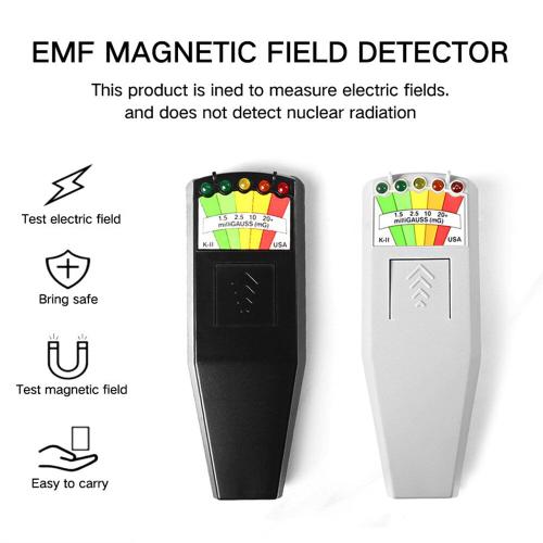 Détecteur de champ électromagnétique KII K2, compteur de Gauss EMF détecteur de chasse de fantôme détecteur de champ magnétique EMF Portable 5 LED Gauss mètre