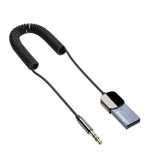 Récepteur sans fil compatible Bluetooth 5.0, adaptateur USB Aux vers Jack 3.5mm, Audio, musique, micro, mains libres, haut-parleur automatique, câble émetteur